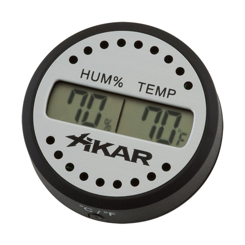 Xikar round electronic hygrometer
